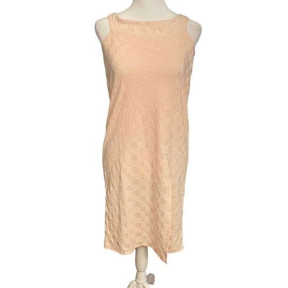 Urban Outfitters Shift Mini Dress Sleeveless Side Slit Coral Pink Size Small - Picture 1 of 8